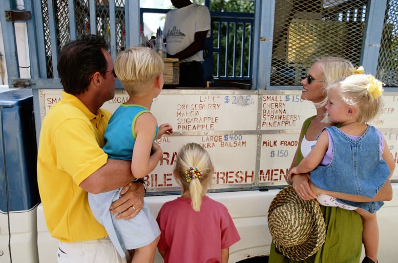 Family Buying Drinks at a Concession Stand